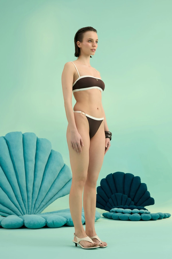LUNA BRUNETTE BIA LOGOLU ÇİFT RENK STRAPLEZ BİKİNİ TAKIMI