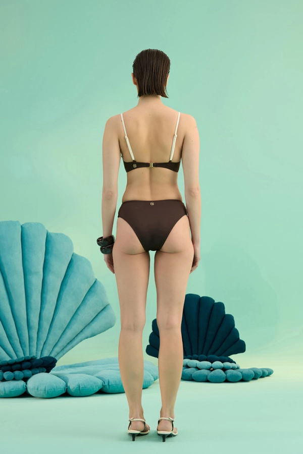 CASPIA BRUNETTE ŞERİT BİYELİ YÜKSEK BEL ATLET BİKİNİ TAKIMI