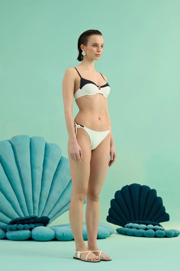 THALASSA WHITE ÇİFT RENK BALENLİ BİKİNİ TAKIMI