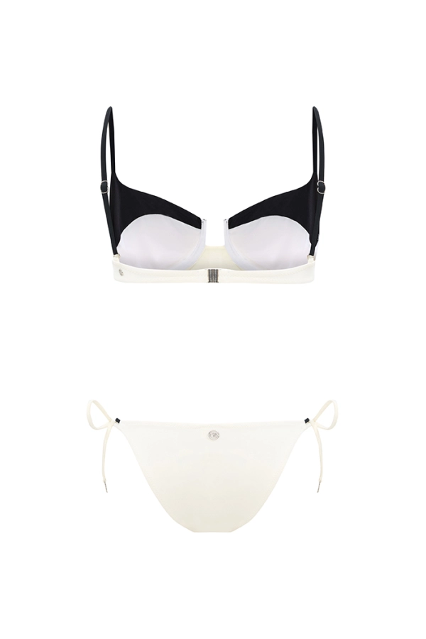 THALASSA WHITE ÇİFT RENK BALENLİ BİKİNİ TAKIMI
