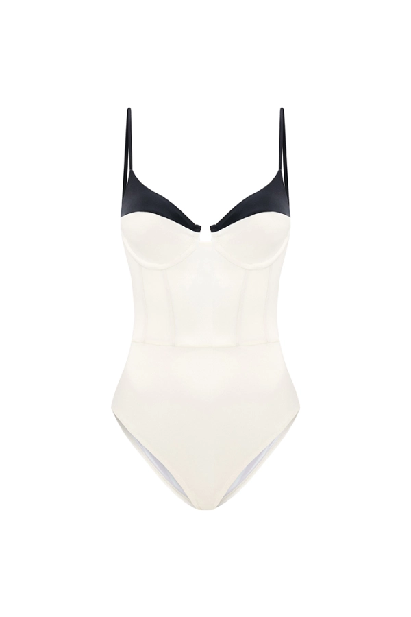 AURESEA WHITE ÇİFT RENK BALENLİ MAYO