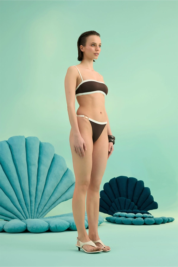 LUNA BRUNETTE BIA LOGOLU ÇİFT RENK STRAPLEZ BİKİNİ TAKIMI