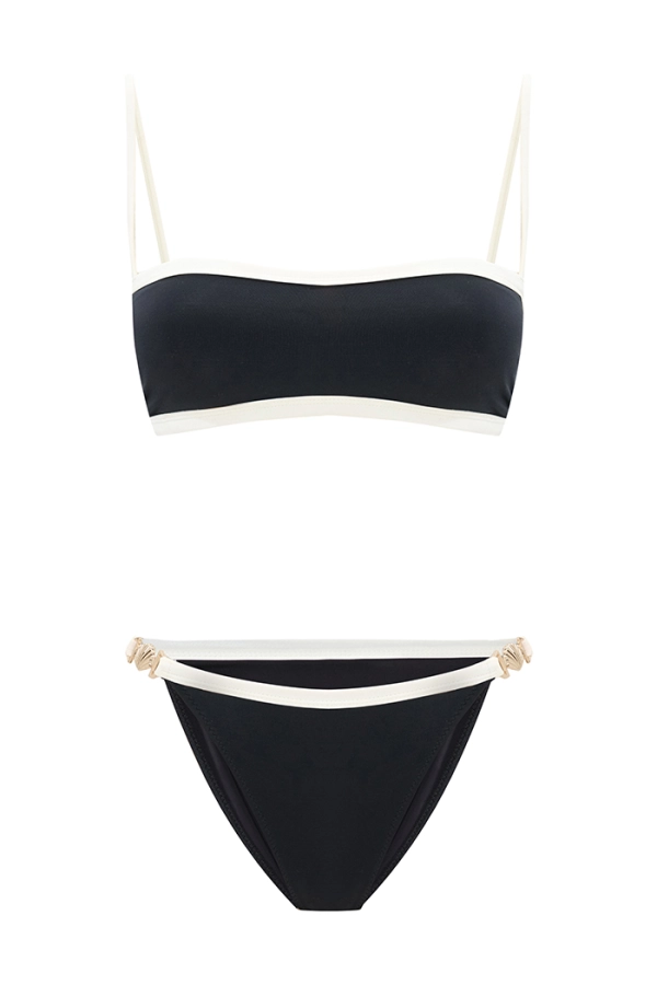 LUNA BRUNETTE BIA LOGOLU ÇİFT RENK STRAPLEZ BİKİNİ TAKIMI